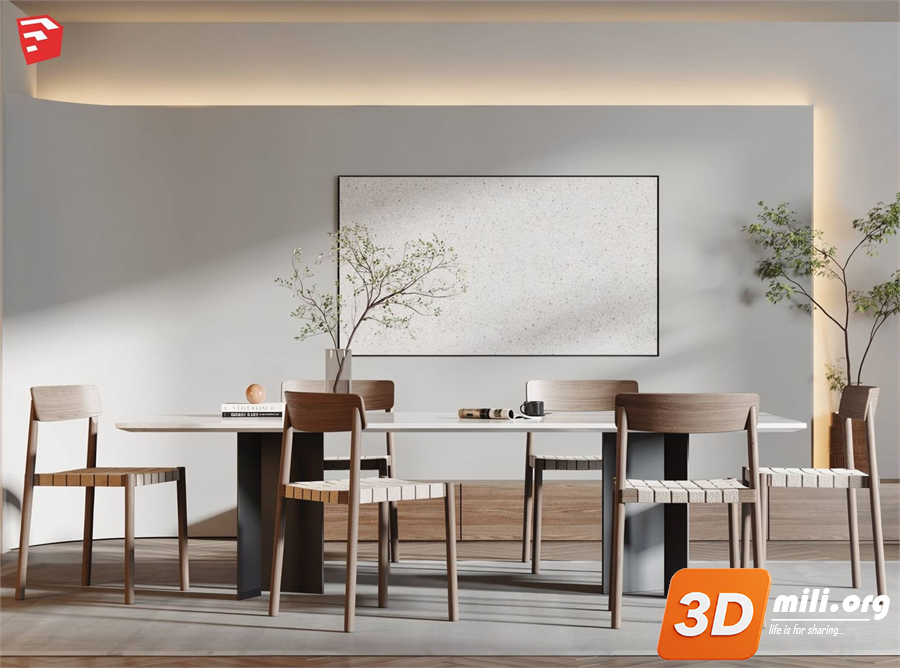 Dining Table Set Skp Files